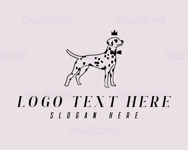 Pet Dalmatian Dog Logo