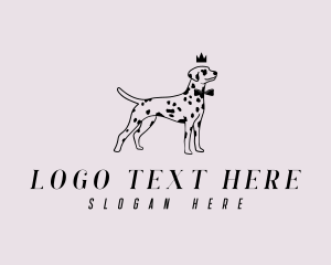 Grooming - Pet Dalmatian Dog logo design