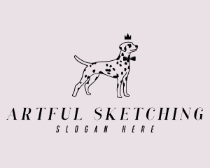 Pet Dalmatian Dog logo design