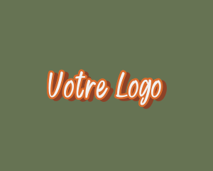 Playful - Retro Handwritten Business logo design