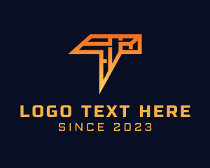 Messaging App - Letter T Chat Outline logo design