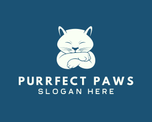 Cartoon Feline Cat  logo design