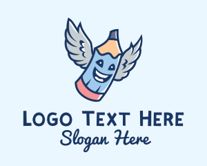 Writing - Happy Angel Wings logo design