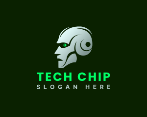 Robot Head Technology logo design