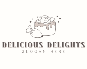 Flower Cake Bakery logo design