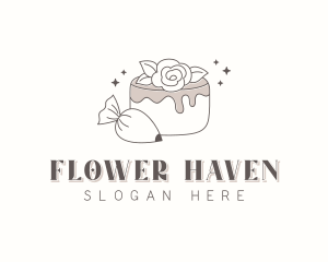 Flower Cake Bakery logo design