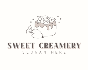 Flower Cake Bakery logo design