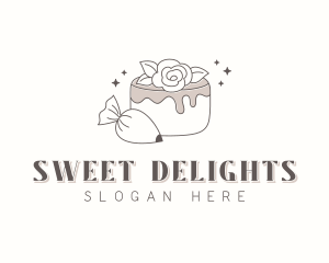 Flower Cake Bakery logo design