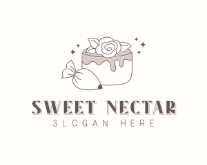 Flower Cake Bakery logo design