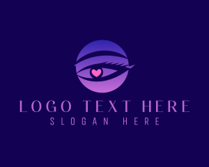 Glam - Heart Eye Beauty logo design