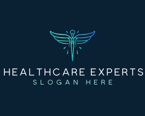 Medical Healthcare Wings logo design