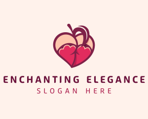 Alluring - Sexy Lingerie Peach logo design