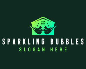 Sparkling - Sparkling Cleaning Tool logo design