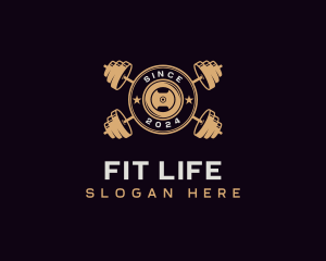 Barbell Fitness Training logo design