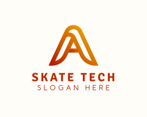 Ecommerce Tech Business Letter A logo design