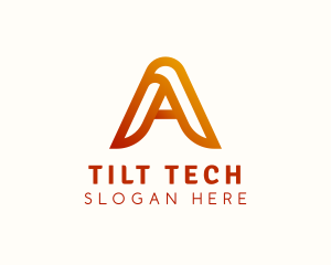 Ecommerce Tech Business Letter A logo design