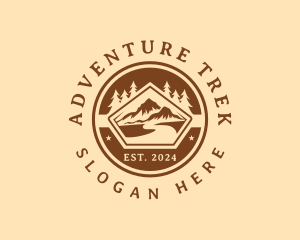 Backpacking - Nature Outdoor Travel logo design