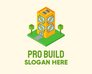 Isometric Condo Building  logo design