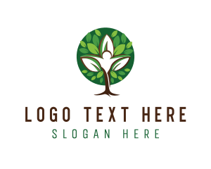 Gardening - Green Human Tree logo design