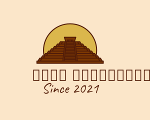 Yucatan - Aztec Pyramid Temple logo design