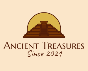 Aztec Pyramid Temple  logo design