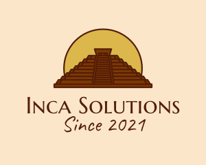 Inca - Aztec Pyramid Temple logo design