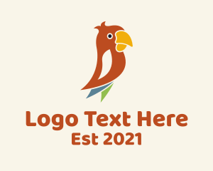 Rainforest - Brown Parrot Bird logo design