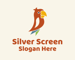 Brown Parrot Bird Logo