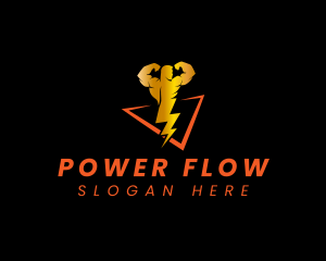 Lightning Power Electrician logo design