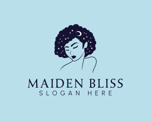 Maiden - Moon Star Maiden logo design