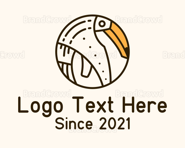 Round Minimalist Toucan Logo