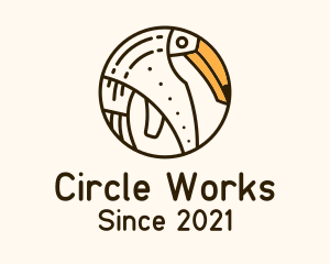 Round - Round Minimalist Toucan logo design