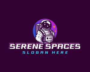 Gaming Astronaut Space logo design