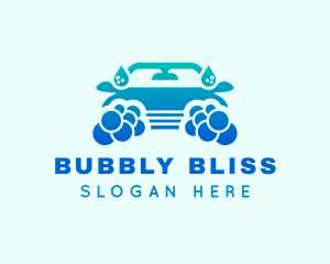 Car Water Bubbles logo design