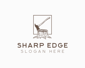 Axe - Wood Axe Logging logo design