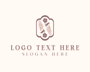 Yogi - Floral Spa Masseuse logo design