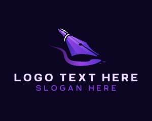 Pen Nib Quill logo design