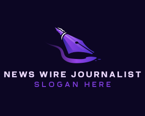Journalist - Pen Nib Quill logo design