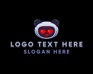 Tech Robot Panda logo design