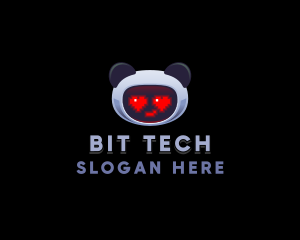 Tech Robot Panda logo design