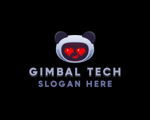 Tech Robot Panda logo design