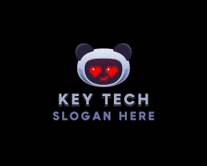 Tech Robot Panda logo design