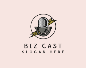 Singer - Entertainment Microphone Podcast logo design