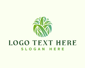 Gardening Grass Cutting Logo