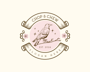 Ornamental Garden Bird Logo