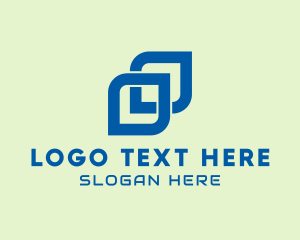 Square - Double Digital Shape logo design