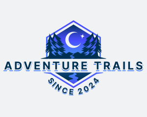 Night Forest Trail logo design