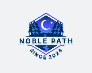 Night Forest Trail logo design