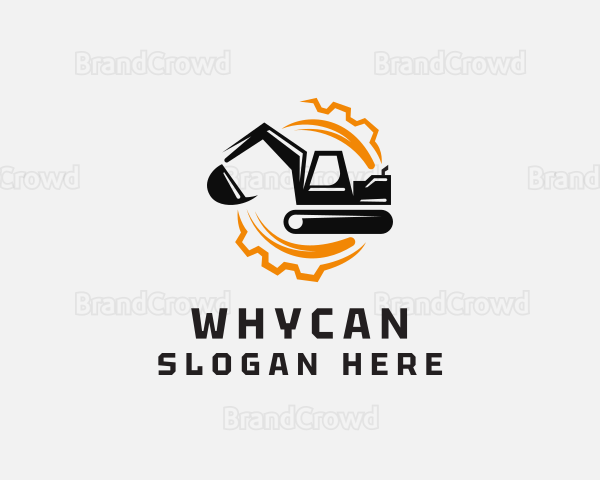 Industrial Cogwheel Excavator Logo