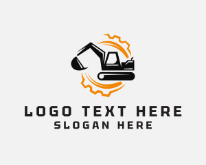 Machinery - Industrial Cogwheel Excavator logo design